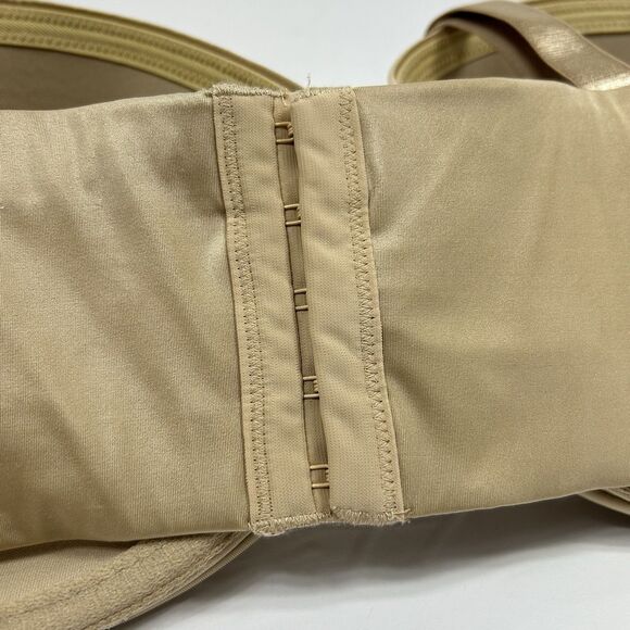 Cacique Lane Bryant Beige Tan Multi-Way Zoned Strapless Bra Size 44DD Underwire - Picture 3 of 12